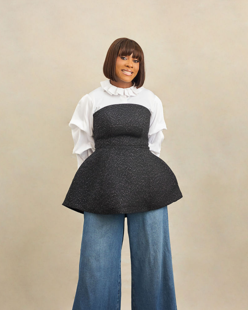 Adire & Tweed Dress - Image 5
