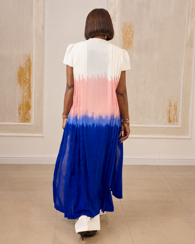 Blue Ombré Pleated Tunic Set - Image 2