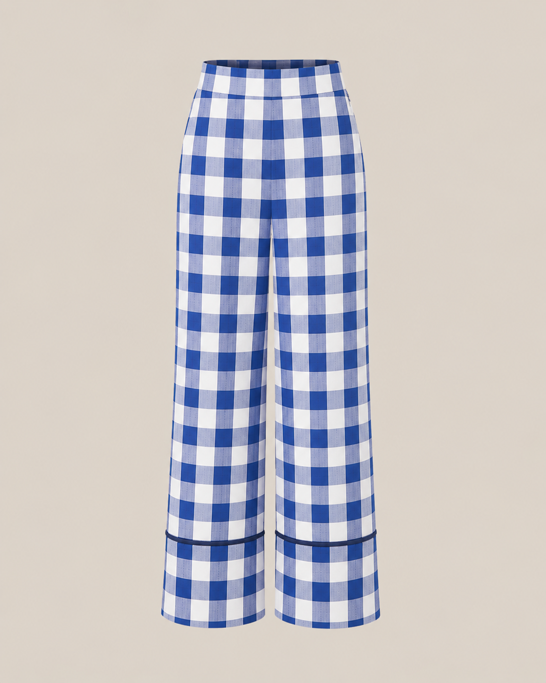 Blue Gingham Pants