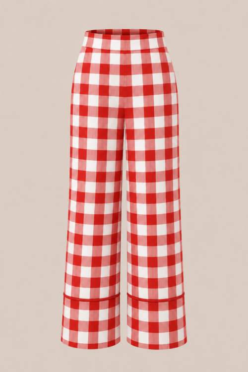 Red Gingham Pants