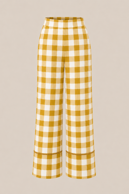Yellow Gingham Pants