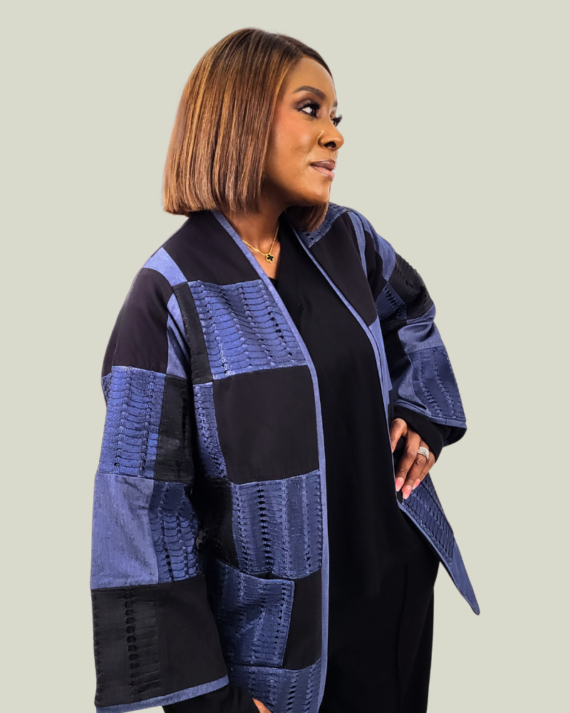 Denim & Asooke Patched Jacket - Image 4