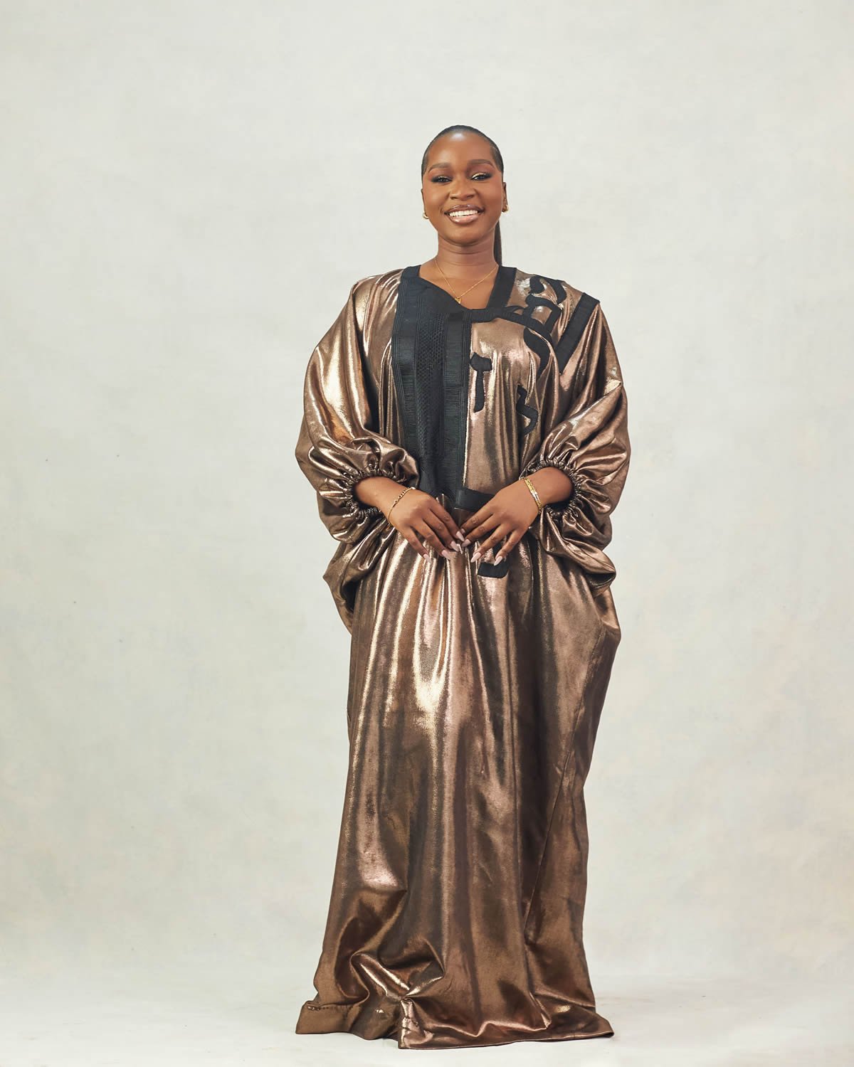 Khayil Babanriga In Metallic Gold